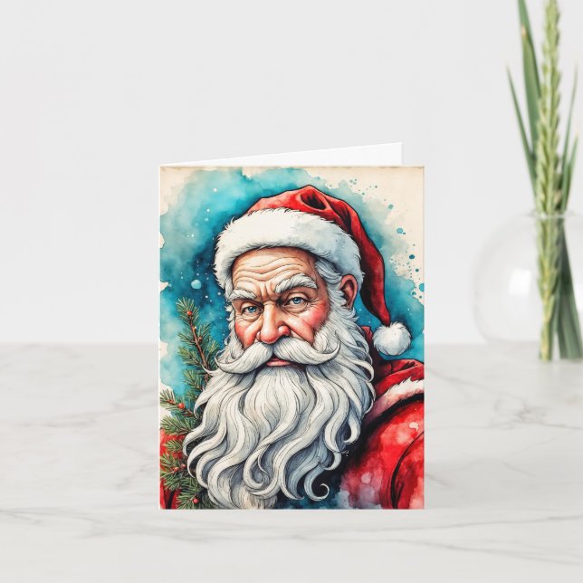 Cartão De Festividades Happy Holidays Everyone From Santa Claus (Frente)