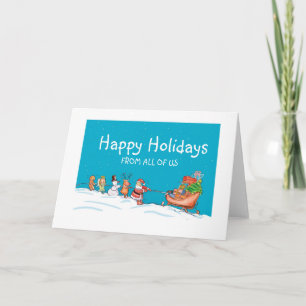 Cartão De Festividades Happy Holidays from all of us - Teamwork