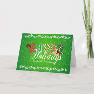 Cartão De Festividades Happy Holidays from Nashville Christmas Card