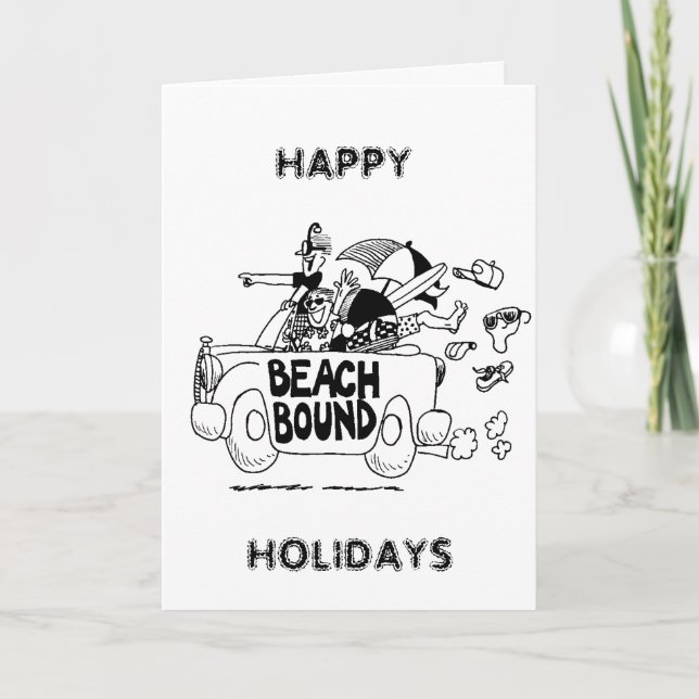 CARTÃO DE FESTIVIDADES HAPPY HOLIDAYS FROM US "BEACH BOUND BUMS" (Frente)