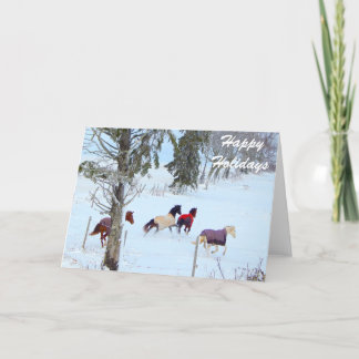 Cartão De Festividades Happy Holidays Horse Cards