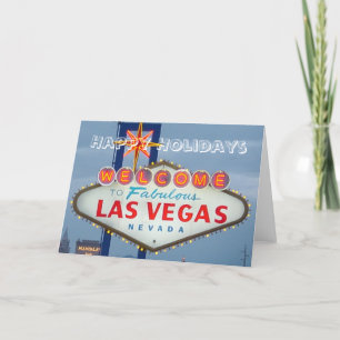 Cartão De Festividades Happy Holidays Las Vegas Card