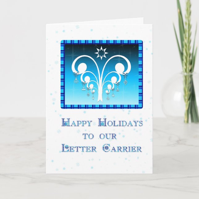 Cartão De Festividades Happy Holidays Letter Carrier (Frente)