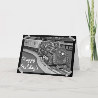 Cartão De Festividades Happy Holiday's Model Train Card
