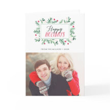 Happy Holidays Painted Botanicals