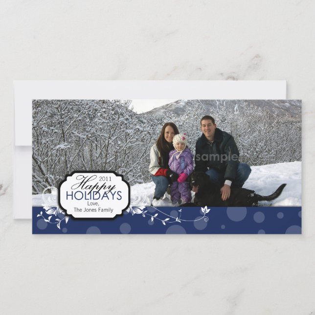 Cartão De Festividades Happy Holidays Photo Card (Frente)