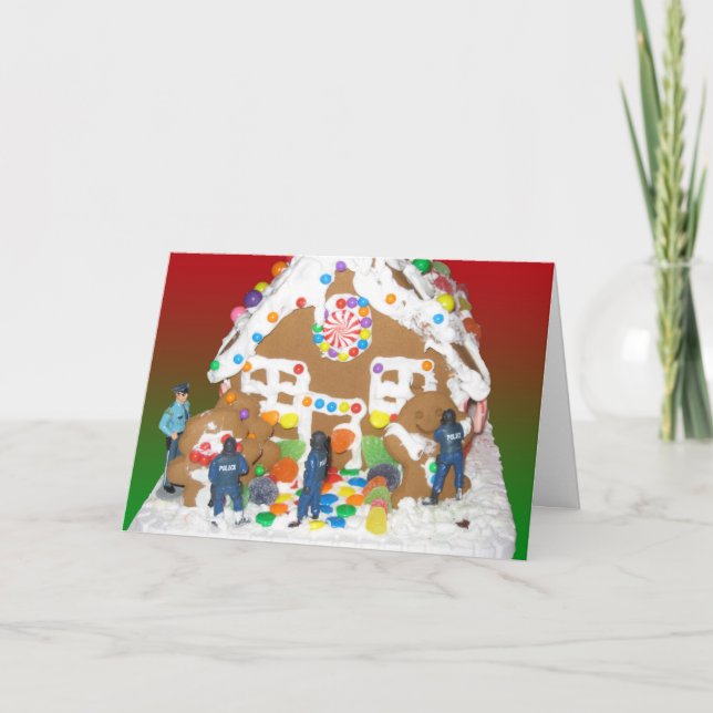 Cartão De Festividades Happy Holidays Police Card (Frente)