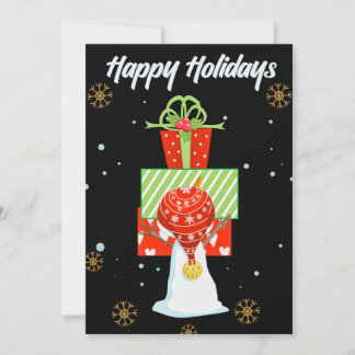 Cartão De Festividades Happy Holidays Snowman Gifts Winter Greeting Card