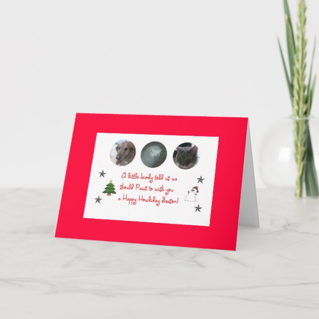 Cartão De Festividades happy howliday (Frente)