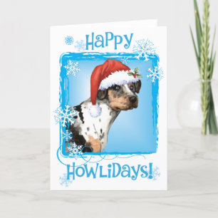 Cartão De Festividades Happy Howliday Catahoula