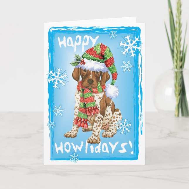 Cartão De Festividades Happy Howliday GSP (Frente)