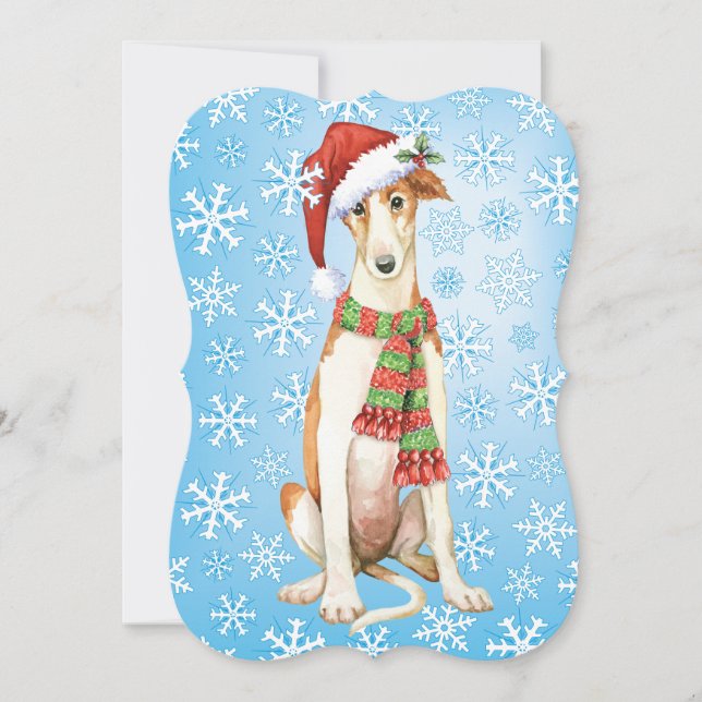 Cartão De Festividades Happy Howlidays Borzoi (Frente)