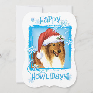 Cartão De Festividades Happy Howlidays Collie