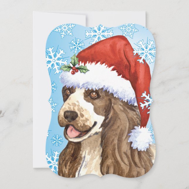 Cartão De Festividades Happy Howlidays Englsih Cocker Spaniel (Frente)