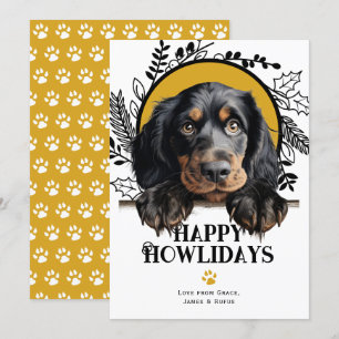 Cartão De Festividades Happy Howlidays Gordon Setter Dog