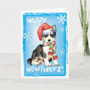 Cartão De Festividades Happy Howlidays Husky