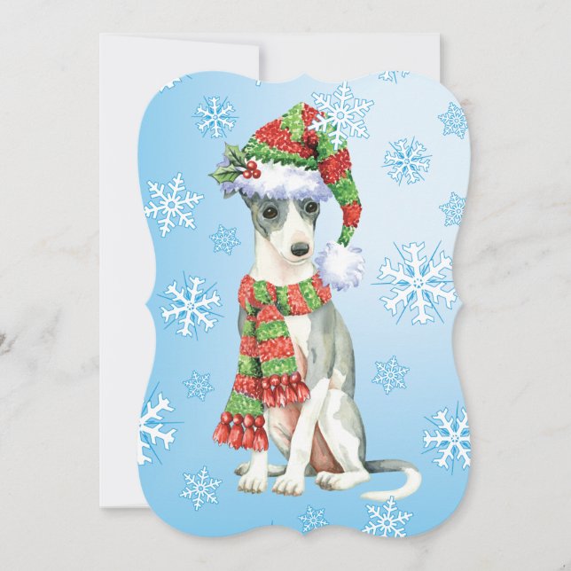 Cartão De Festividades Happy Howlidays Italian Greyhound (Frente)