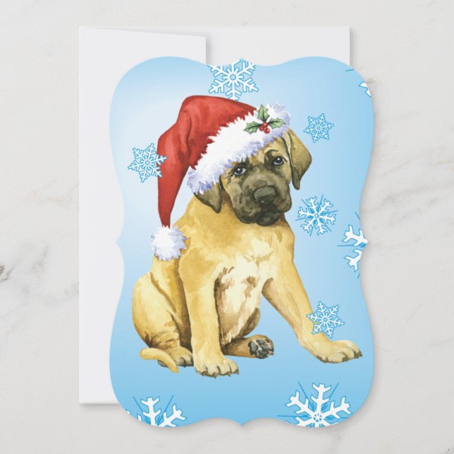 Cartão De Festividades Happy Howlidays Mastiff (Frente)