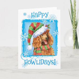 Cartão De Festividades Happy Howlidays Poodle
