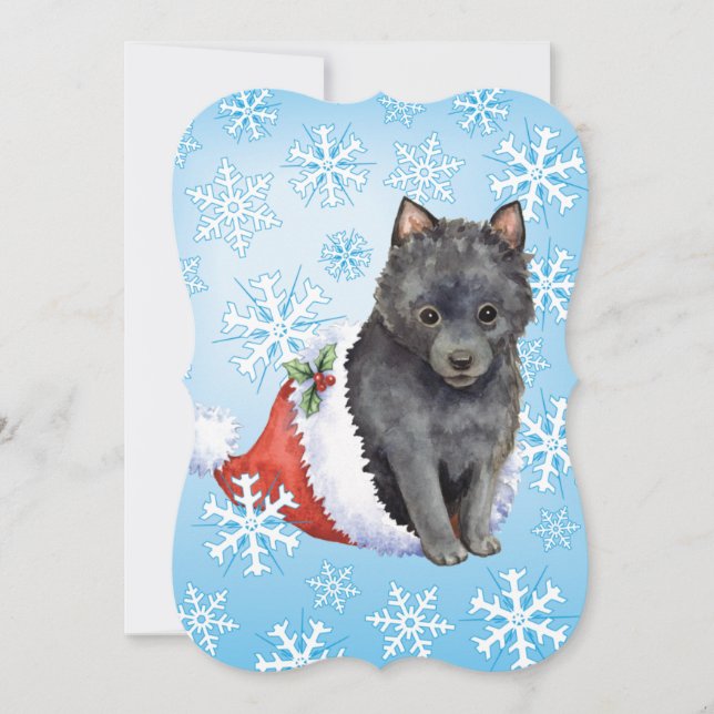 Cartão De Festividades Happy Howlidays Schipperke (Frente)
