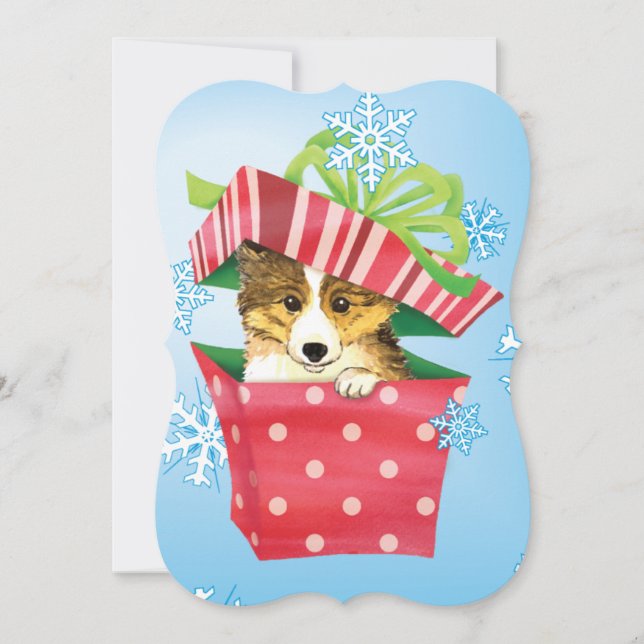 Cartão De Festividades Happy Howlidays Sheltie (Frente)