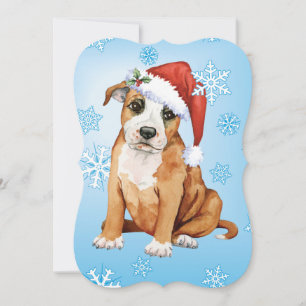 Cartão De Festividades Happy Howlidays Staffordshire Bull Terrier
