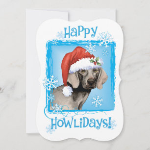 Cartão De Festividades Happy Howlidays Weimaraner