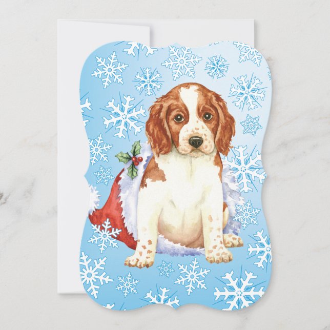 Cartão De Festividades Happy Howlidays Welshie (Frente)