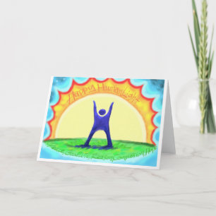 Cartão De Festividades "Happy HumanLight" Holiday Card
