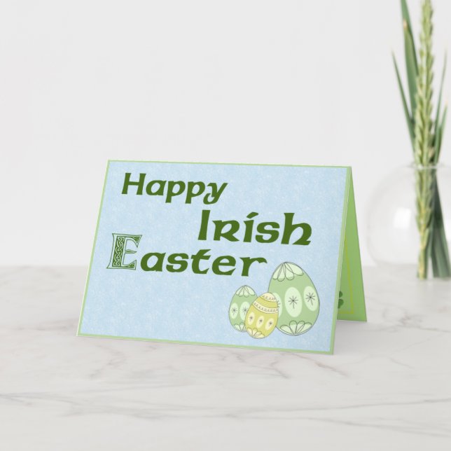 Cartão De Festividades Happy Irish Easter Greeting Card (Frente)