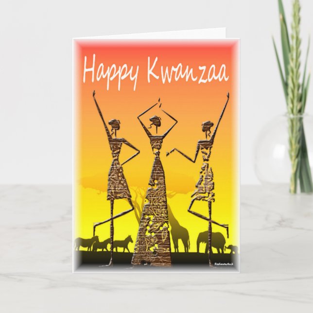 Cartão De Festividades Happy Kwanzaa (Frente)