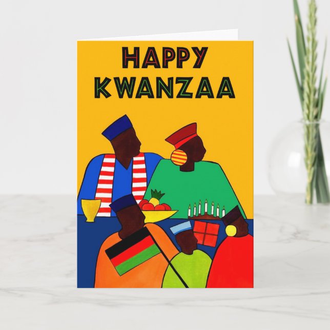 Cartão De Festividades Happy Kwanzaa (Frente)