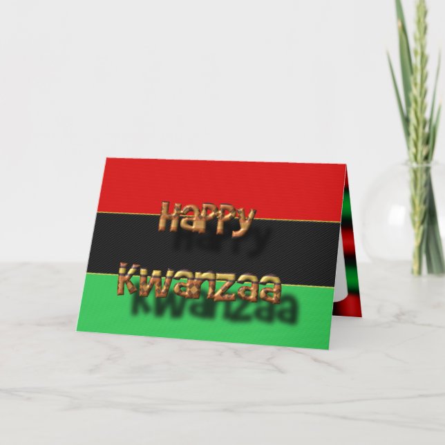 Cartão De Festividades Happy Kwanzaa (Frente)