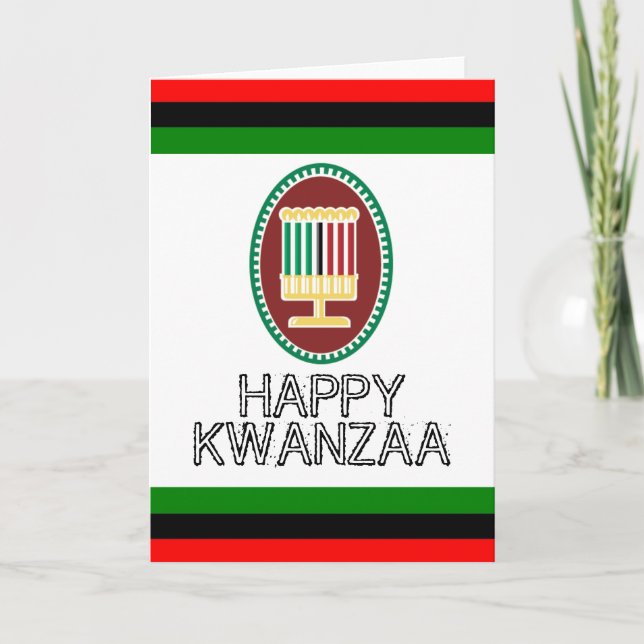 Cartão De Festividades Happy Kwanzaa (Frente)