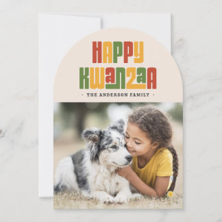 Cartão De Festividades Happy Kwanzaa red green yellow photo
