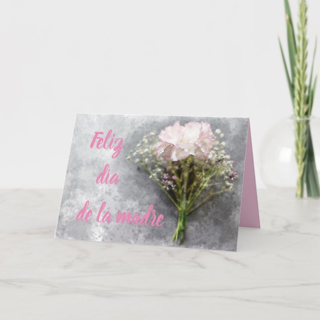 Cartão De Festividades Happy Mothers Day Card in Spanish (Frente)