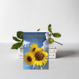 Cartão De Festividades Happy Mother's Day Sunflower Trio Quote
