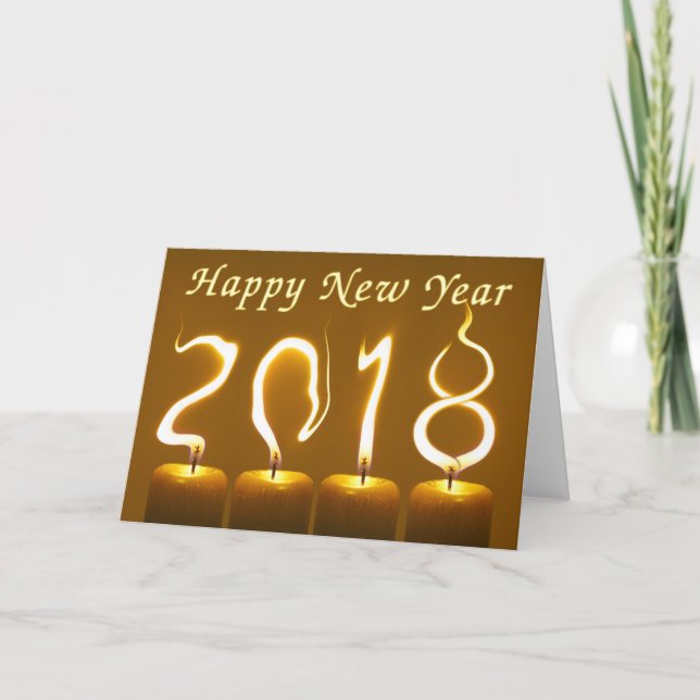 Cartão De Festividades Happy New Year 2018 Greeting Card (Frente)