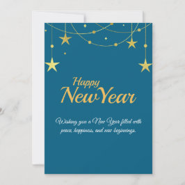 Cartão De Festividades Happy New Year Card | Modern Minimal Design