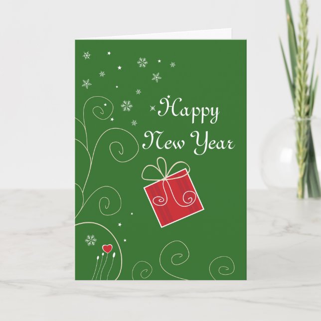 Cartão De Festividades Happy New Year Greeting Card (Frente)