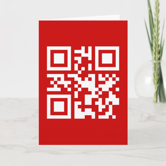 Cartão De Festividades Happy New Year! -- QR Code (Frente)