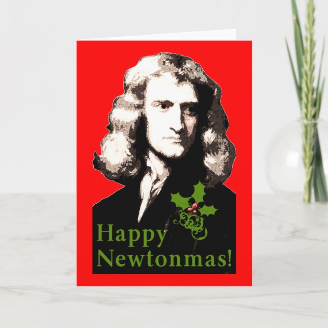 Cartão De Festividades Happy Newtonmas Holiday Card (Frente)