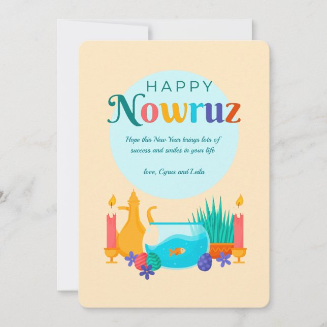 Cartão De Festividades Happy Nowruz  (Frente)