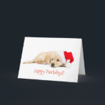 Cartão De Festividades Happy Pawlidays Christmas Card<br><div class="desc">Celebrate the holidays the Golden way with these Happy Pawlidays Christmas cards.</div>