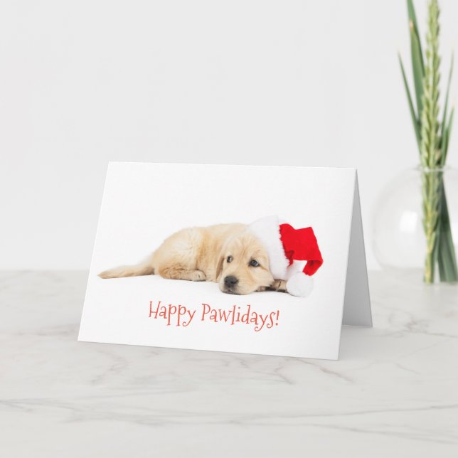 Cartão De Festividades Happy Pawlidays Christmas Card (Frente)