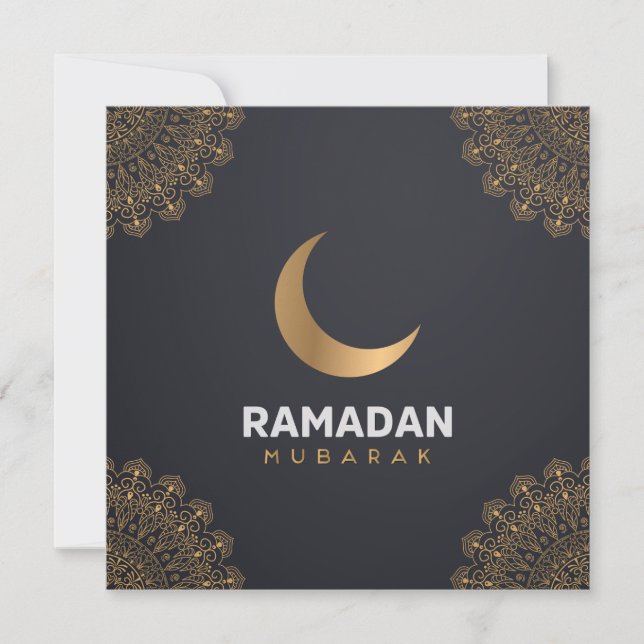 Cartão De Festividades Happy Ramadan Mubarak | Ramadan Kareem, muçulmano  (Frente)