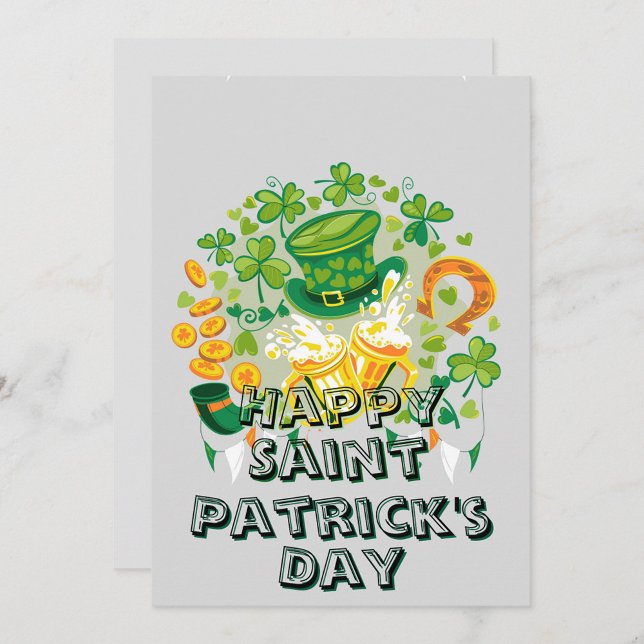 Cartão De Festividades Happy Saint Patrick's Day  (Happy Saint Patrick's Day Holiday Card!)