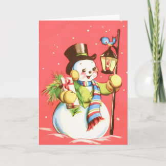 Cartão De Festividades Happy Snowman