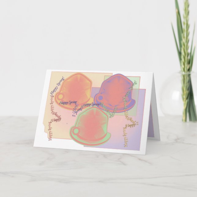 Cartão De Festividades Happy Spring Greeting Card (Frente)