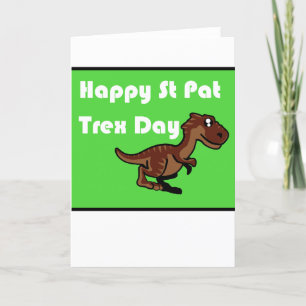 Cartão De Festividades Happy St Pat Trex Day St Patricks Day